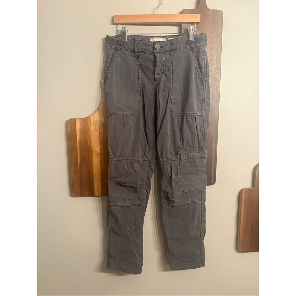 Anthropologie Hei Hei Gray Straight Utility The Wanderer Cargo Pants Size 25